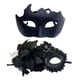 thumbnail image 2 of 2 Uds Máscara De Media Cara Disfraz Carnaval Máscara De Lentejuelas Pareja Máscara De Mascarada Conjunto Negro, 2 of 3