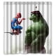 thumbnail image 1 of Cortina de ducha de superhéroe Hulk y Spiderman, juego de cortina de baño con ganchos, tamaño 66 x 72 pulgadas, 1 of 3