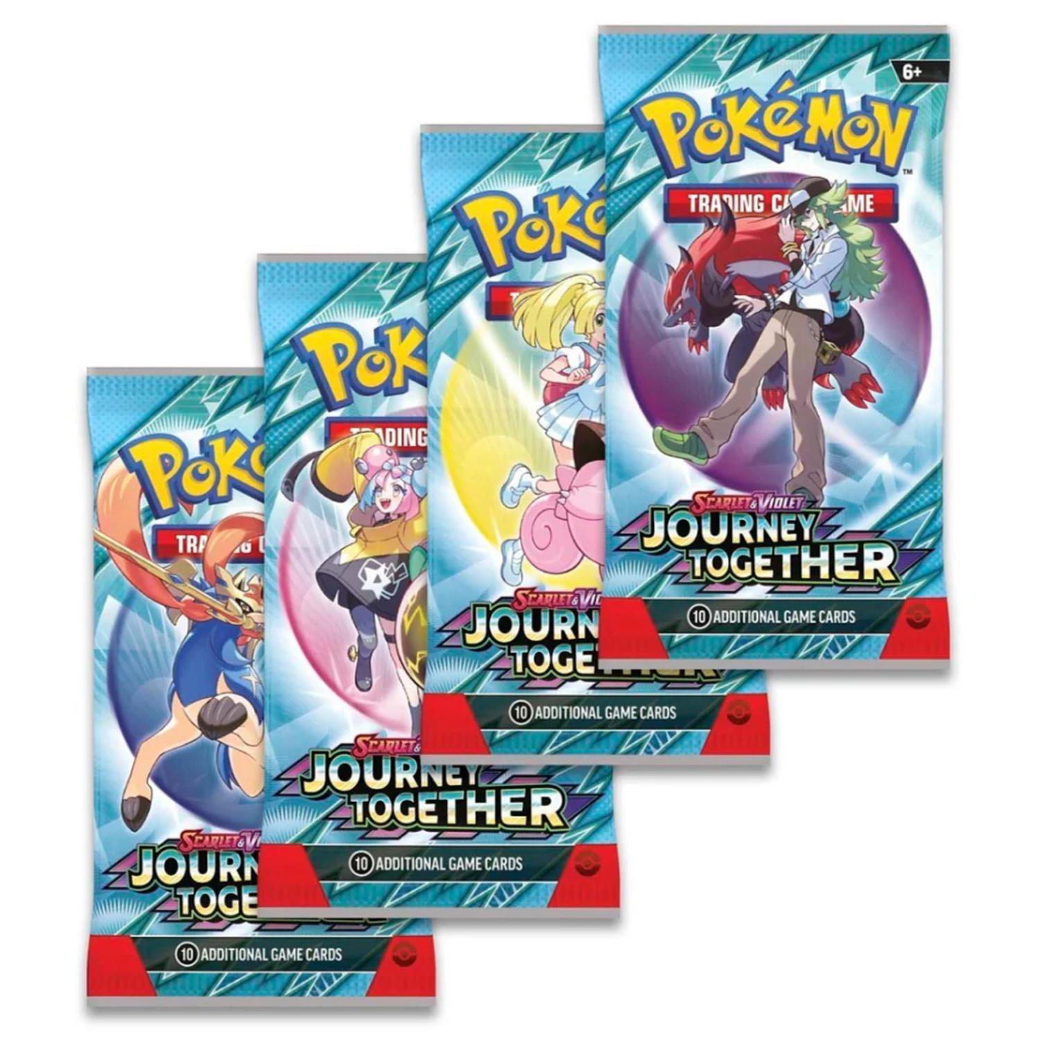 Pokémon - Cartas Pokemon Pack 4 Sobres Journey Together Ingles Azul