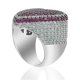 thumbnail image 3 of Anillos de Lujo para Hombre con Corazón de Moda Bling Punk Rapero, Chapados en Oro de 18K, Brillantes, Grandes, con Hielo, Hip Hop, Circonia Cúbica, Anillos de Compromiso para Hombre, 3 of 9