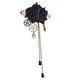 thumbnail image 3 of Broche Steampunk Con Cadena De Borlas, Broche De Flor Rosa Para Sombrero, Vestido, Negro, 3 of 3