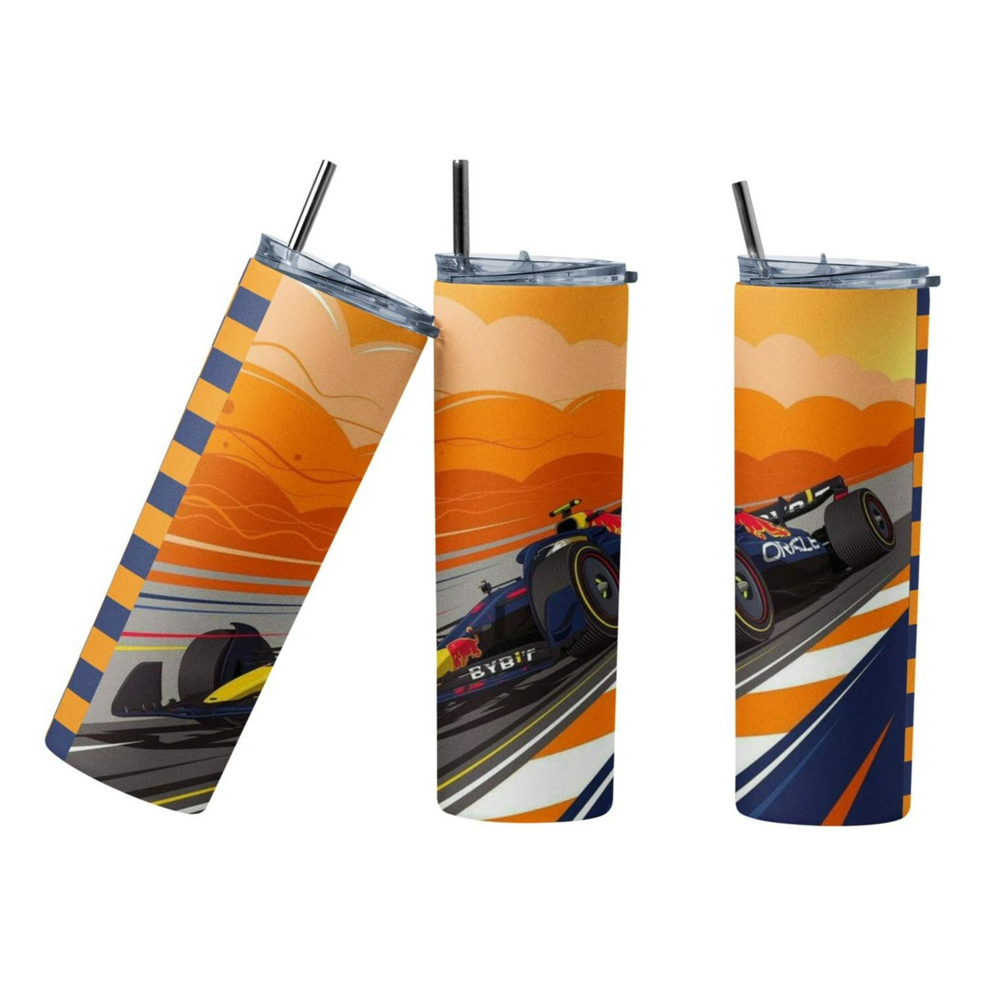 Sm - Termo Botella Térmica Auto Red Bull Racing F1 Carrera Blanco