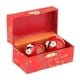thumbnail image 4 of Bolas De Masaje De 2 Piezas Con Caja De Almacenamiento Bolas De Baoding Para Personas De Mediana Edad Panda Red, 4 of 5