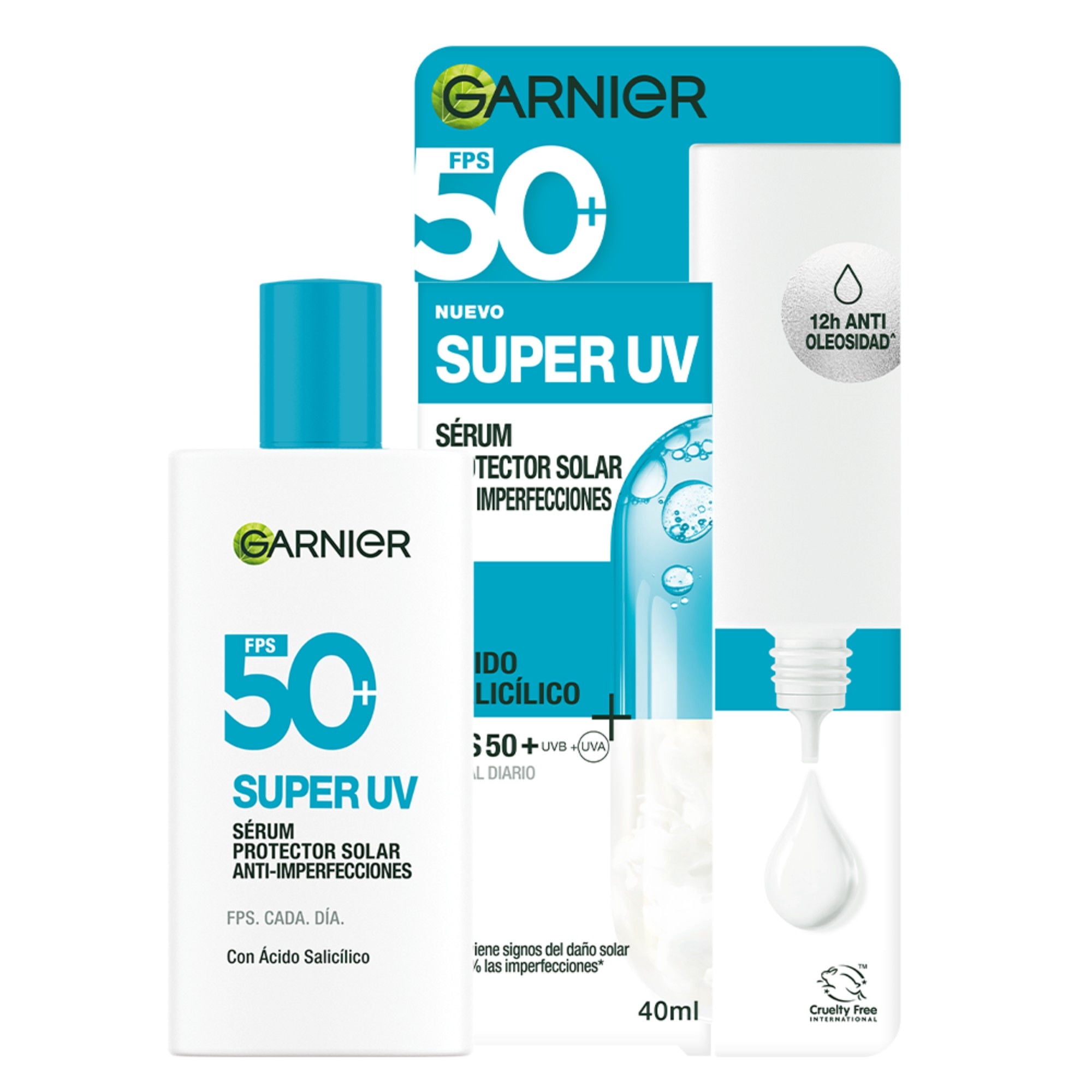 Serum Facial Garnier Facial Protector Solar Super Uv Anti Imperfecciones, 40 ml