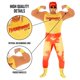 thumbnail image 4 of Disfraz de Morph Hulk Hogan de lucha libre para adultos de la WWE, tamaño grande, 4 of 5