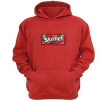Genérico - Polerón Canguro Skittles Rojo Talla L Unisex