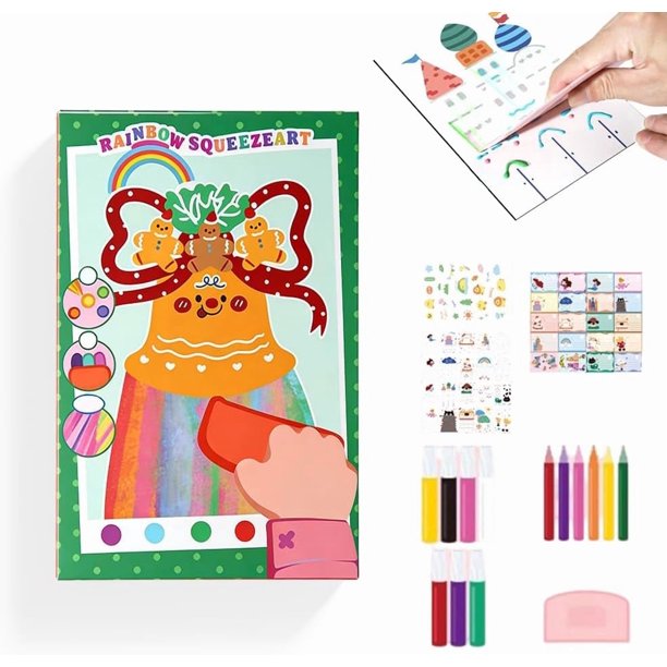 Set arte papel raspar mágico arcoíris creativo pintura espátula kit fiesta regalos