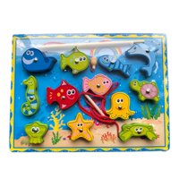 Genérico - Juego Pesca Y Encaje Magnético Madera Puzzle Iman Didáctico