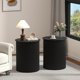 thumbnail image 3 of Set de 2 mesas auxiliares redondas AVZEAR de 45 cm, color negro, madera, 3 of 9