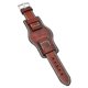thumbnail image 3 of Pulsera De Reloj De Pulsera De Cuero Genuino 20 Mm Accesorios De Costura Hechos A Mano Rojo, 3 of 5