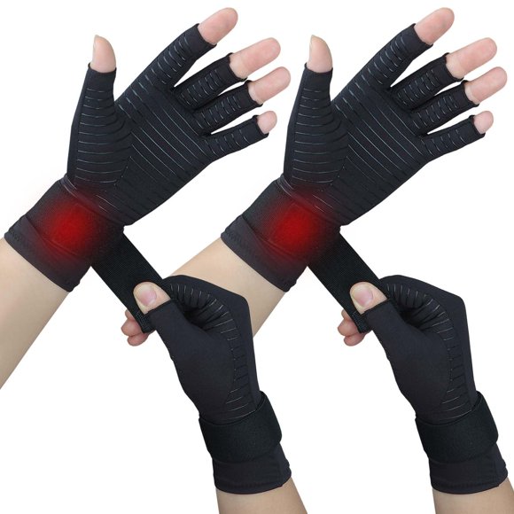 Guantes de compresión con cobre Tianhengyi para artritis, talla L/XL, 2 pares