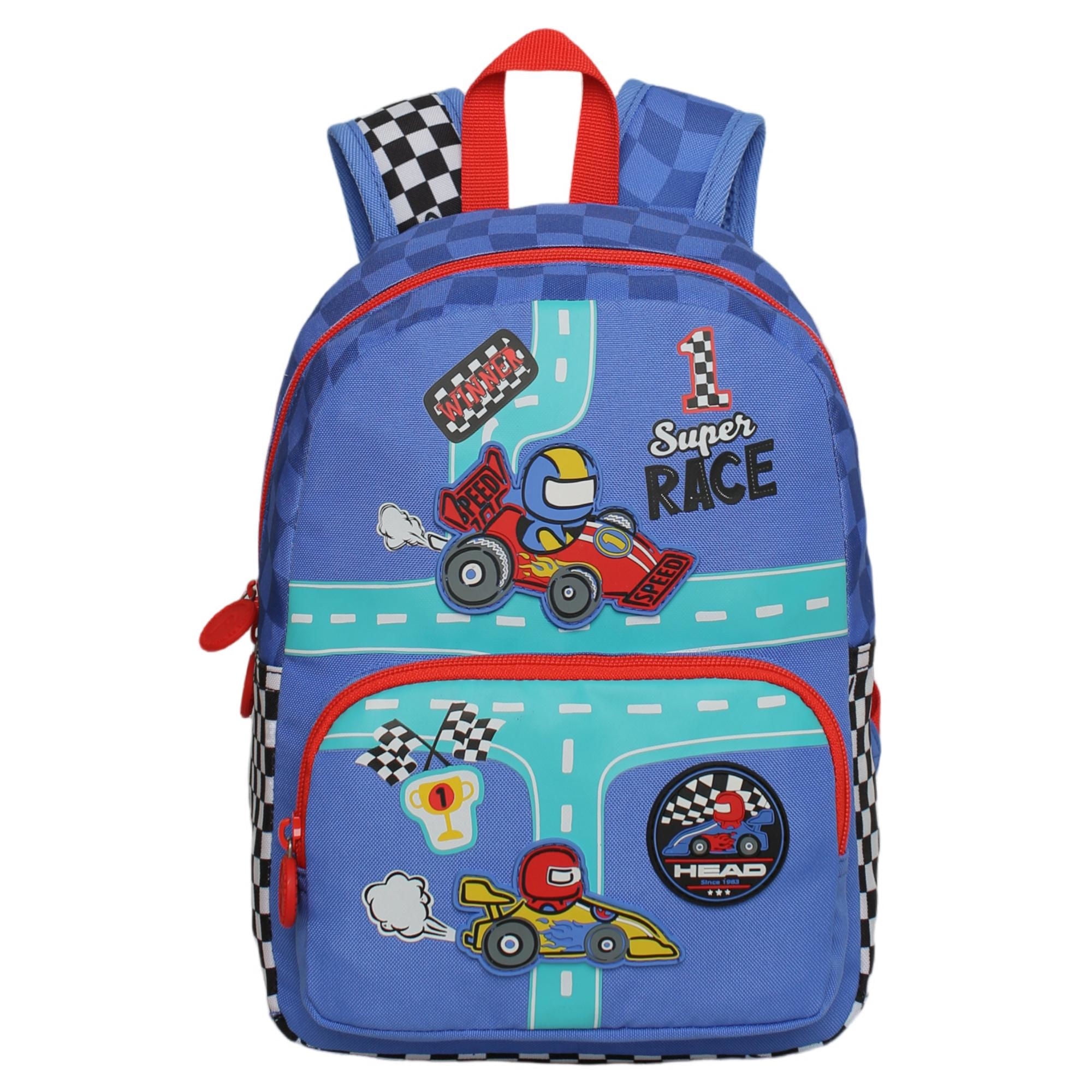 Mochila Infantil Niño Pop Car Race Azul Head