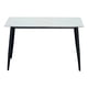thumbnail image 4 of Mesa de Comedor Efecto Mármol Blanco 121x72x73 cm con Patas de Acero, 4 of 6