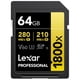thumbnail image 1 of Tarjeta de memoria Lexar Professional 1800x UHS-II V60 de 256 GB, 1 of 9