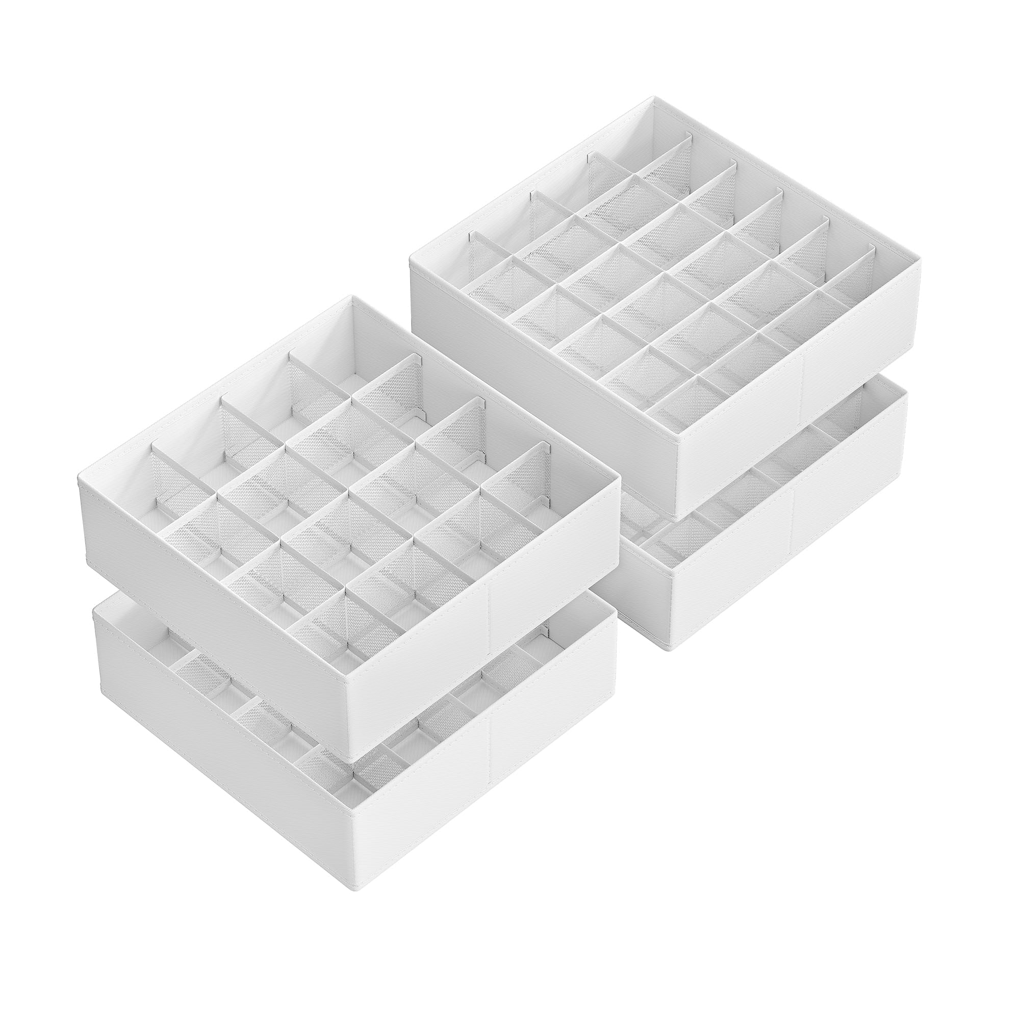 Set Organizador Songmics Underwear De 80 Celdas Para Calcetines, Color Blanco Nube