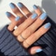 thumbnail image 1 of Press On Nails, glamnetic, cachemir, azul opaco, corto, ovalado, 1 of 6
