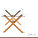 thumbnail image 5 of Comedor mesa de vidrio cross 140x90 + 6 sillas Crossback Madera, 5 of 10