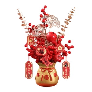 Bothyi - Cesta De Flores De Jarrón De Resina China Para Centro De Mesa, Fiesta De Festival De Primavera, Estilo B