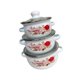 thumbnail image 1 of 3 Ollas Esmaltadas Con Tapa, Ideales Para Cocinar En Restaurantes Y Hogares, Color Rosa, 1 of 5