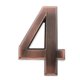 thumbnail image 2 of Se?al De Número De Puerta Autoadhesiva De Plástico De Cobre Número De Dígito Numérico Pegajoso 4, 2 of 5