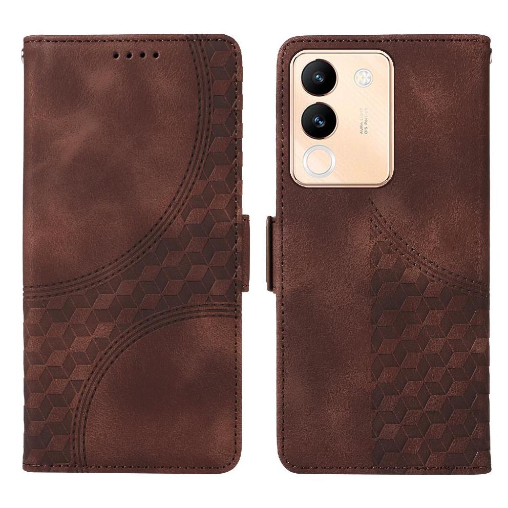 Carcasa Foxdock Vivo Y200 5G De Cuero Pu, Diseño Acolchado Clásico, Protección Contra Caídas Y Rayones