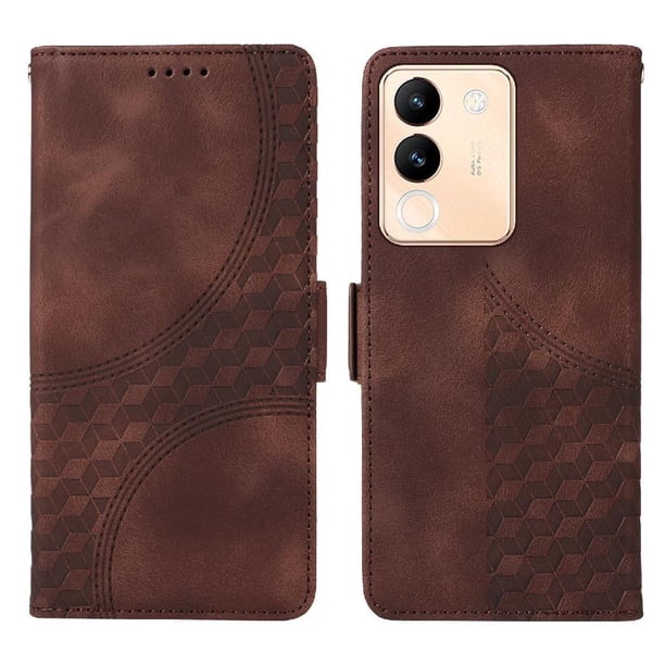 Carcasa FOXDOCK Vivo Y200 5G de cuero PU, diseño acolchado clásico, protección contra caídas y rayones
