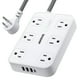 thumbnail image 1 of Protector contra sobretensiones, Power Strip, 6 salidas y 4 puertos USB, 1 of 3