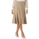 thumbnail image 1 of INSPIRE CHIC Falda Elegante de Mujer Línea A Midi con Cremallera Lateral de Cintura Alta XL Caqui, 1 of 5