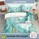 thumbnail image 5 of 3pcs -Retr-o Waterc-olor Marbl-e Bedding S-et - Green Co-lor Duvet Cover a-nd Pillowca-ses - Elegan-t Guest Ro-om Decor, 5 of 5