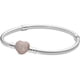thumbnail image 1 of Pulsera Pandora Plata con Cierre Corazón Rosa Pave, 1 of 3