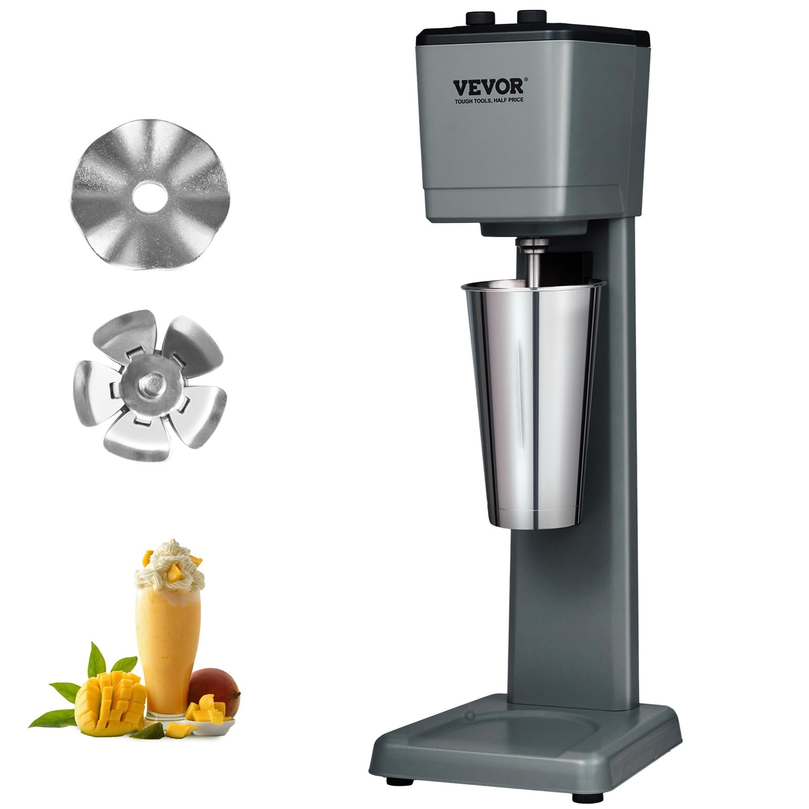 Máquina Para Hacer Batidos Vevor, 375 W, Comercial, Con Vaso De 820 Ml, 3 Velocidades