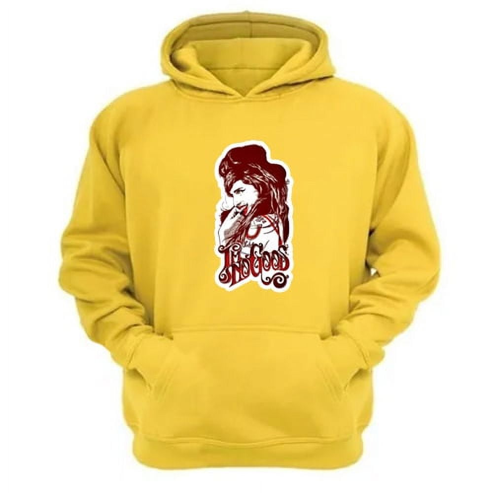 Genérico - Polerón Canguro Amy Winehouse Amarillo Talla Xs Unisex