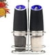 thumbnail image 3 of 2pcs Gravity Electric Pepper And Salt Grinder Set, Adjustable Coarseness, Battery Powered With LED Light, One Hand Automatic Operation, Stainless Steel Black 7.8inch/2inch, 3 of 4