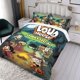 thumbnail image 3 of La Casa Ruidosa Conjunto de sábanas temático, trío de piezas, cómodo y amigable con la piel, diseño único, regalo de decoración para el hogar para familiares, amigos y fans, 90 cm * 190 cm, 3 of 6