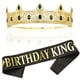 thumbnail image 1 of Set de decoración de graduación con corona de rey y banda de cumpleaños de NA para hombre, 1 of 7