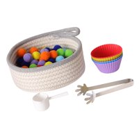 Bothyi - Juguete De Rompecabezas, Cognición Educativa Temprana, Coordinación De Ojos Y Manos Para Niños Pequeños, Cesta De Hilo De Algodón