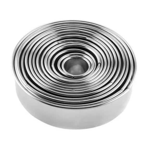Set 14 Moldes Galletas Anillo Circular Cortador Reposteria
