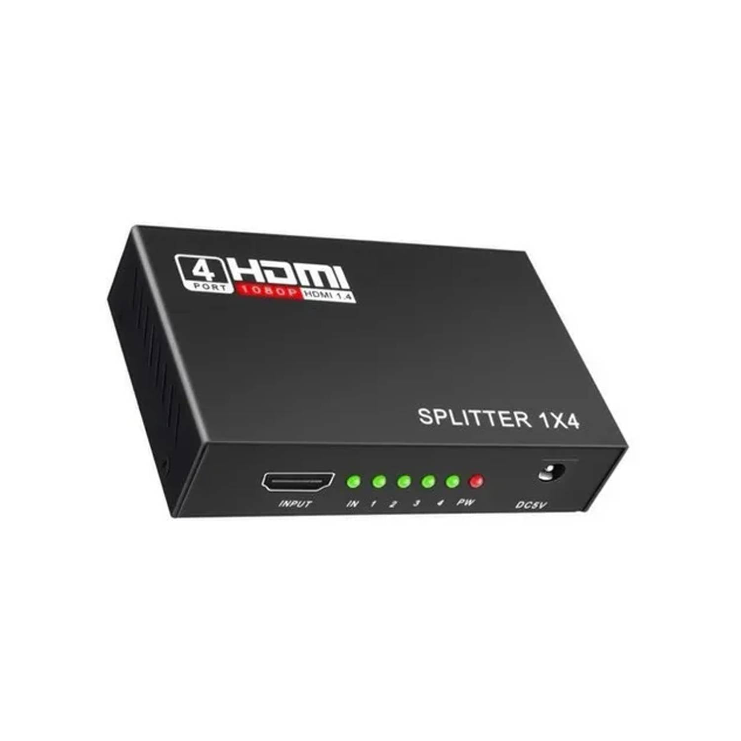 Genérico - Splitter Hdmi 1x4 Full Hd 4k Y 2k Uhd Clonar Pantallas