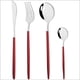 thumbnail image 1 of XmhyTop Juego de Cubiertos de Cocina de 24 Piezas, Inoxidable, Color rojo platado, Ideal para Hogares y Eventos, 1 of 5