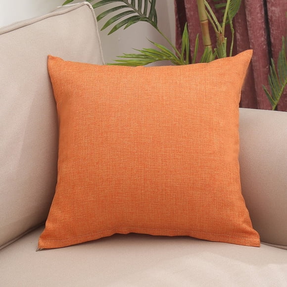 XmhyTop Almohadas decorativas 45x45cm(1 pieza), cuadradas colores pastel, cierre oculto, núcleo incluido, ideal para sofá, recámara, Naranja