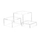 thumbnail image 3 of Elevadores de Buffet de 3 uds., cubo acrílico para exhibición, elevadores anidados, ahorro de espacio, elevador de comida, juego de exhibición de mesa transparente, 3 of 5