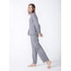 thumbnail image 5 of Conjunto de pijama para mujer, de franela de algodón, tejido a cuadros, manga larga, tallas S a XL, 5 of 6