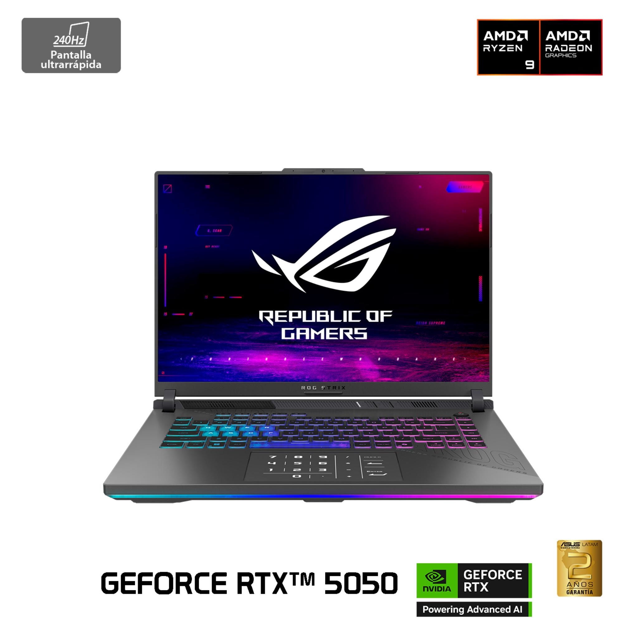 Asus - Notebook Gamer Rog Strix G16 G614 16"" Qhd Amd Ryzen 9 32Gb 1Tb Ssd Gris