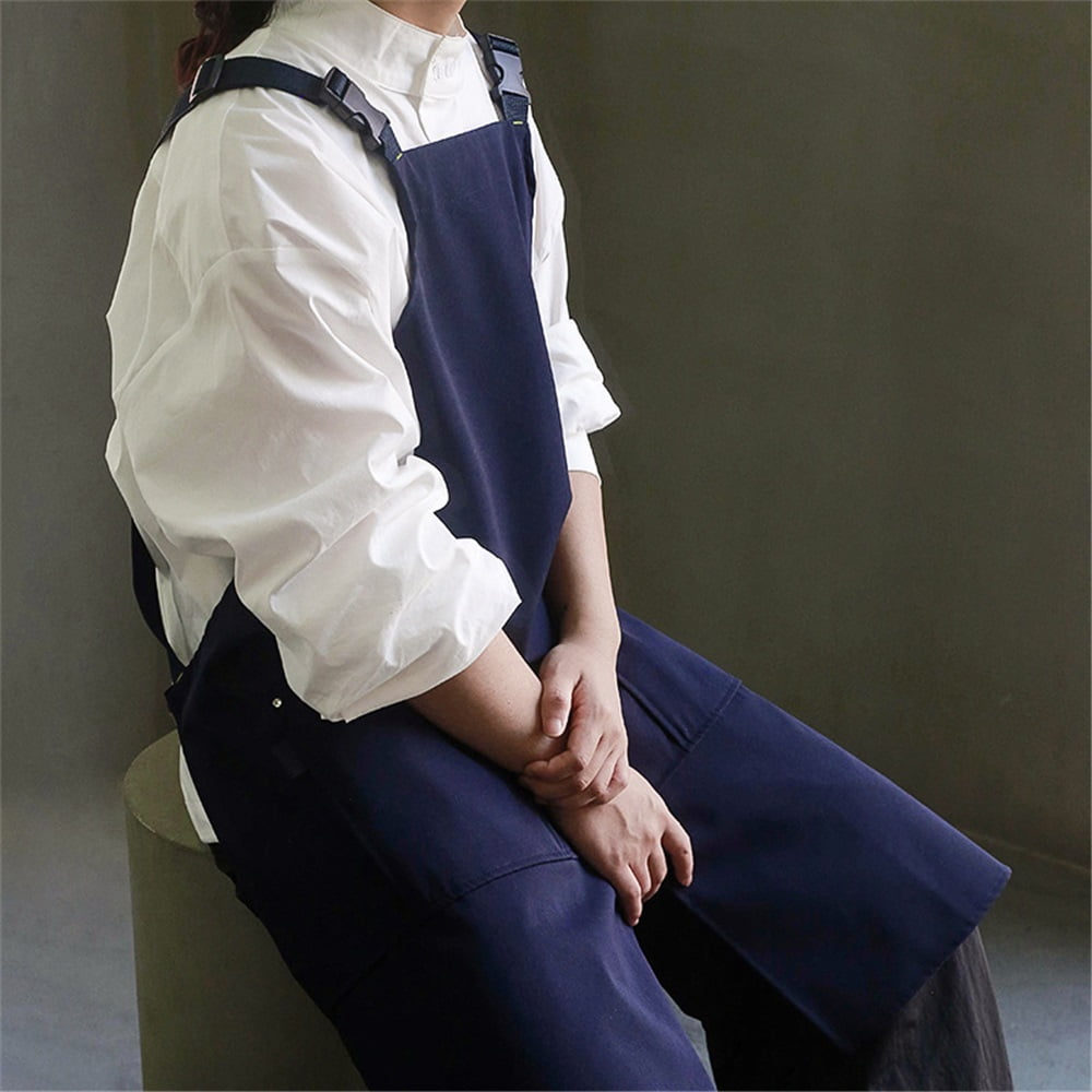 Xusx111 - Deldelal De Cerámica Pata Dividida, Deldelal De Cocinero De Cruz Con Bolsillos, Deldelal De Pintura Con Correas Ajustables Para Cocinar, Hornear, Barbacoa, Cerámica, Jardinería