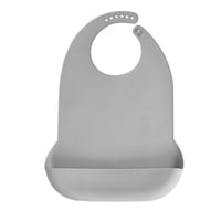 Xusx111 - Bib De Silicona Ajustable Para Adultos, Bib Lavable Para Hombres Y Mujeres, Bib Impermeable Para Ancianos Con Crumb Catcher (Gris)