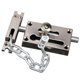 thumbnail image 5 of Vintage antirrobo puerta ventana bloqueo cadena puerta guardia puerta perno tapón gris, 5 of 5