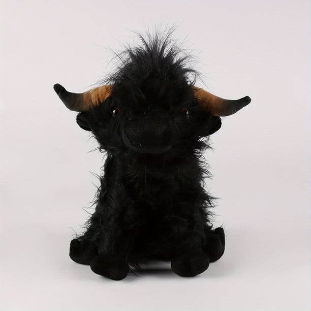1pc Highland Cow Plush Toy, 27CM/11'', Cute Highland Cattle Soft Stuffed Doll, Cow Plush Pillow For Kids And Fans Christmas Gift