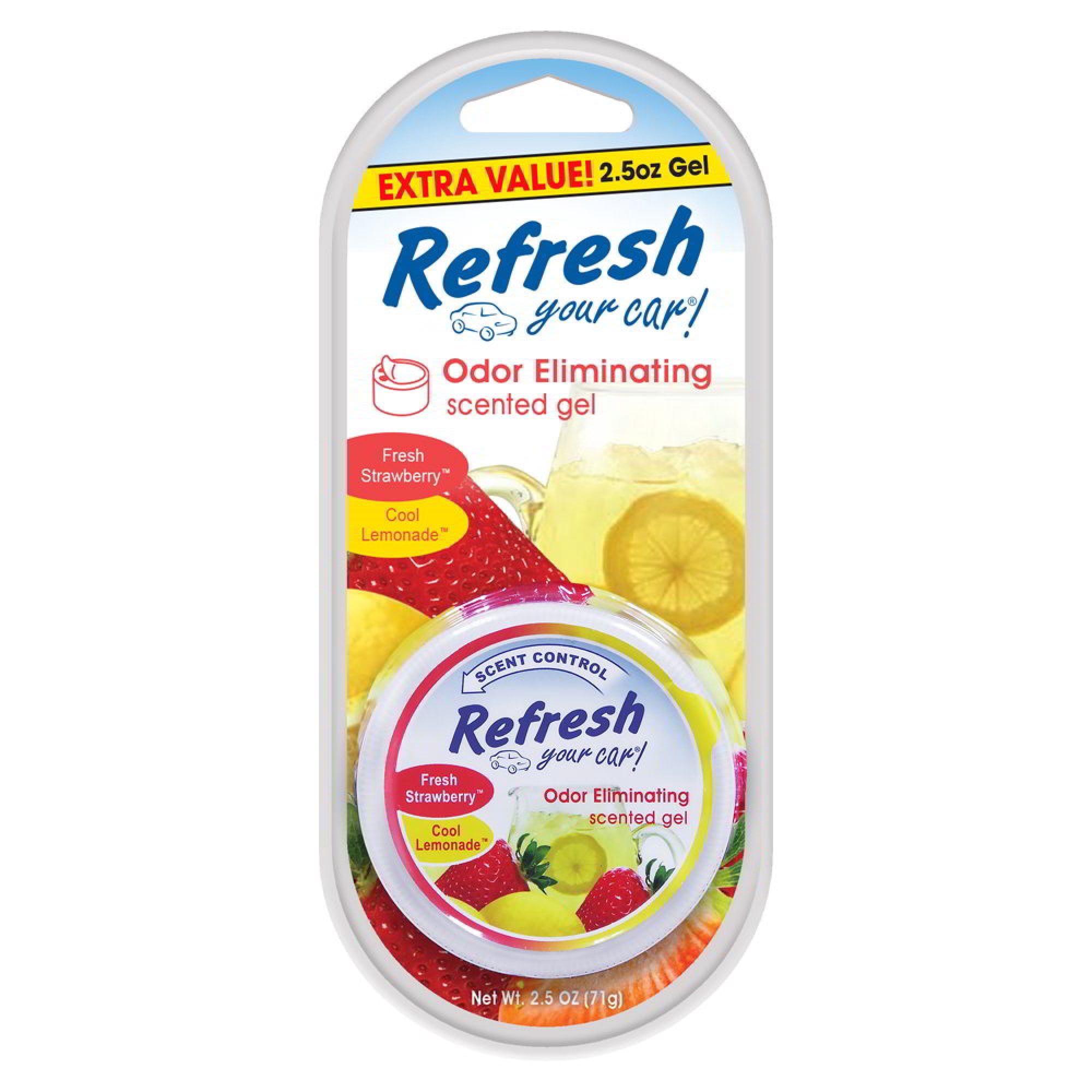 Aromatizante Para Auto Refresh Gel Aroma Frutilla Y Limonada Hanstands