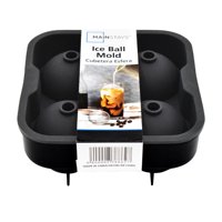 Cubetera Esfera 2 Piezas Silicona - Pp Negro  Mainstays