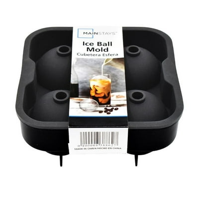 Cubetera Esfera 2 Piezas Silicona - Pp Negro  Mainstays
